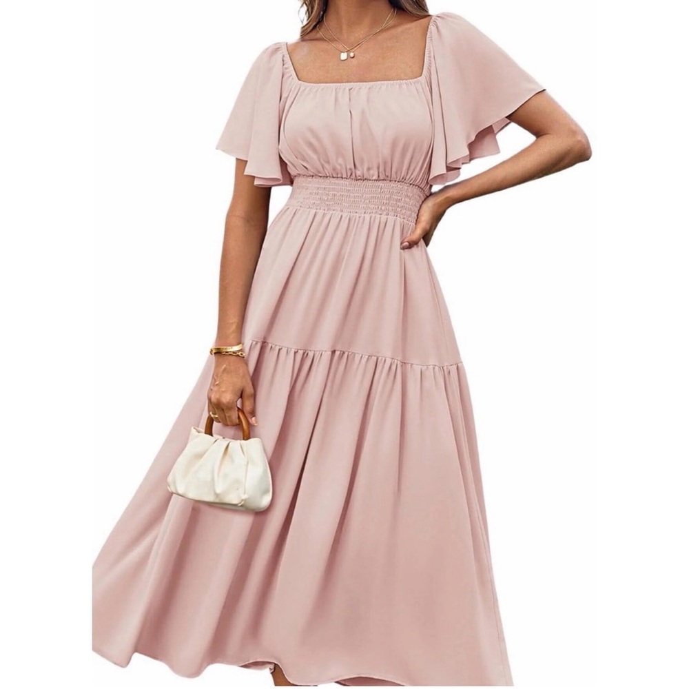 Grace Karin NWT Square Neck Ruffle Dress size Medium